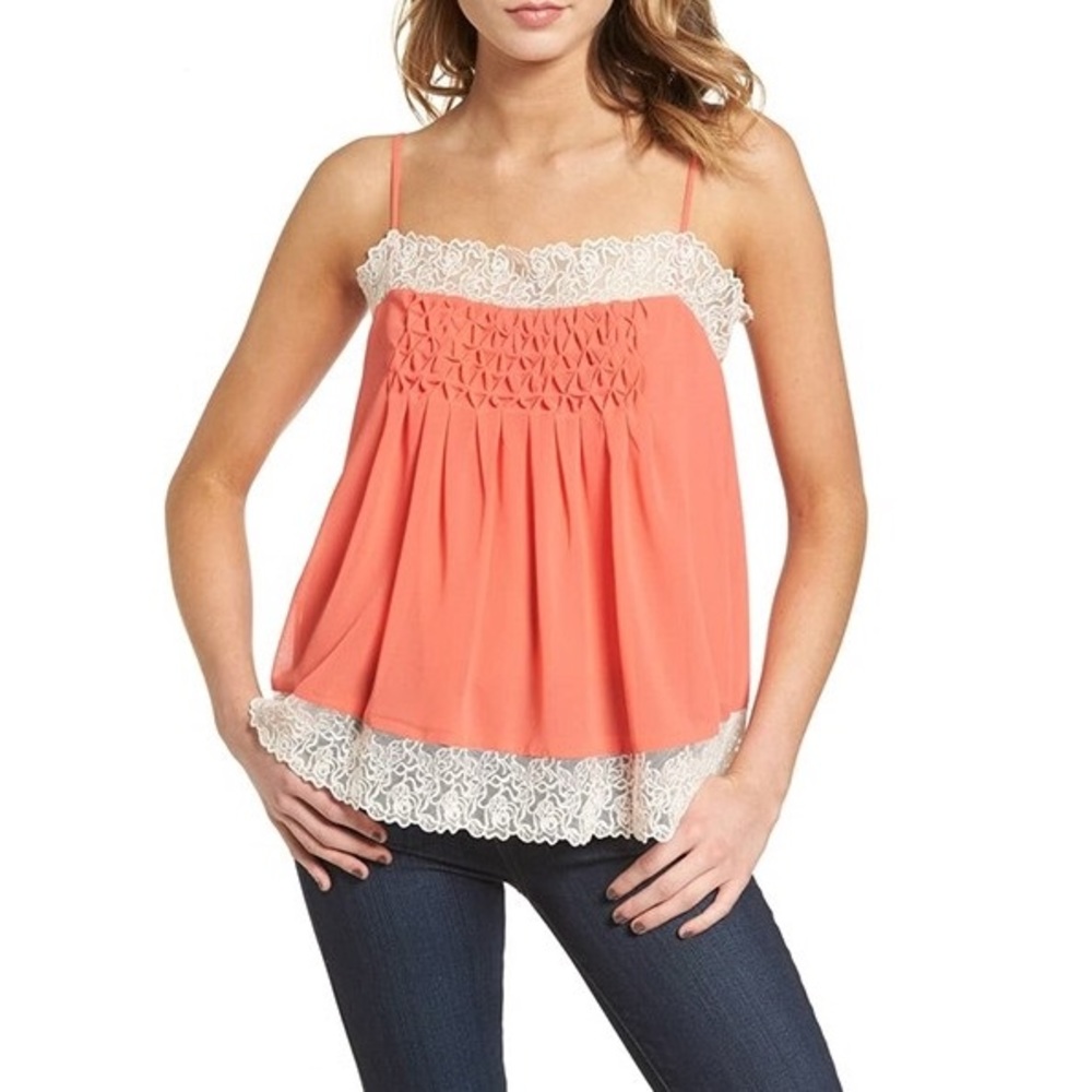 ❗️SALE❗️Willow & Clay Tangerine Babydoll Top Sz M
